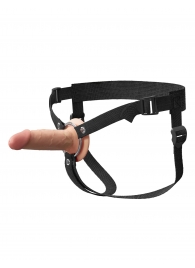 Телесный пустотелый фаллопротез 5’’ Hollow Silicone Strap-On - 14 см. - Pipedream - купить с доставкой в Камышине