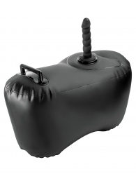 Черное надувное кресло с платформой для фиксации дилдо Body Dock Inflatable Love Seat - Pipedream - купить с доставкой в Камышине