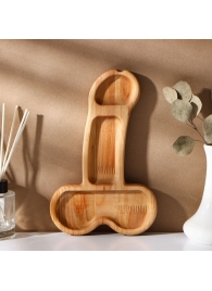 Деревянное блюдо для подачи в форме члена (25 х 16,5 х 1,7 см) - Сима-Ленд - купить с доставкой в Камышине