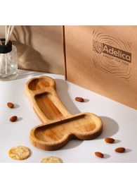 Деревянное блюдо для подачи в форме члена (25 х 16,5 х 1,7 см) - Сима-Ленд - купить с доставкой в Камышине