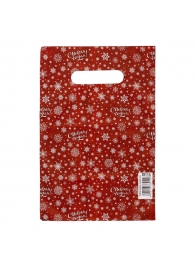 Красный подарочный новогодний пакет с вырубной ручкой (20х30 см) - Сима-Ленд - купить с доставкой в Камышине