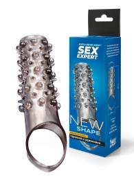 Дымчатая насадка на пенис с шипами и выпуклостями - 12 см. - Sex Expert - в Камышине купить с доставкой