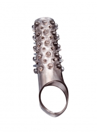 Дымчатая насадка на пенис с шипами и выпуклостями - 12 см. - Sex Expert - в Камышине купить с доставкой