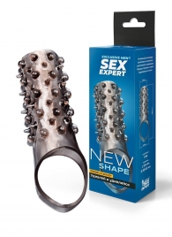 Дымчатая насадка на пенис с шипами и выпуклостями - 12,5 см. - Sex Expert - в Камышине купить с доставкой