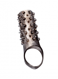 Дымчатая насадка на пенис с шипами и выпуклостями - 12,5 см. - Sex Expert - в Камышине купить с доставкой