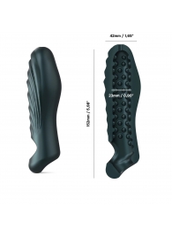 Серая силиконовая насадка на пенис с подхватом Manwan Ryzer - Manwan - в Камышине купить с доставкой