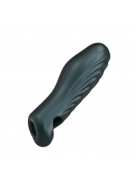 Серая силиконовая насадка на пенис с подхватом Manwan Ryzer - Manwan - в Камышине купить с доставкой