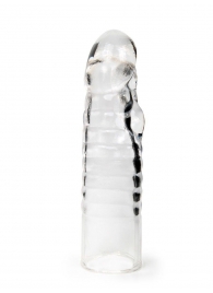 Прозрачная закрытая насадка на член - 15 см. - Sex Expert - в Камышине купить с доставкой