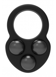 Черное эрекционное кольцо с утяжелителями - Dream Toys - в Камышине купить с доставкой