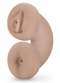 Телесный люминесцентный двусторонний мастурбатор Tasha - Blush Novelties - в Камышине купить с доставкой