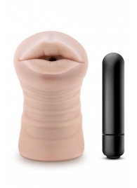 Телесный мастурбатор-ротик Nicole Vibrating Masturbator - Blush Novelties - в Камышине купить с доставкой
