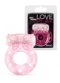 Розовое эрекционное виброкольцо с бабочкой - 1137 - в Камышине купить с доставкой