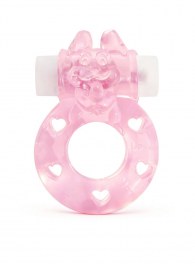 Розовое эрекционное виброкольцо в форме зайчика - 1137 - в Камышине купить с доставкой