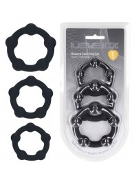 Набор из 3 эрекционных колец Beaded Silicone Cockring Set - Shots Media BV - в Камышине купить с доставкой