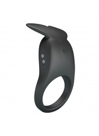 Черное перезаряжаемое виброкольцо Carlton - Baile - в Камышине купить с доставкой
