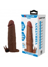 Коричневая насадка на пенис Quillon - 20 см. - Baile - в Камышине купить с доставкой