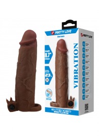 Коричневая насадка на пенис Xerxes - 22 см. - Baile - в Камышине купить с доставкой