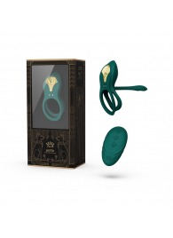 Зеленое эрекционное виброкольцо Bayek с пультом ДУ - Zalo - в Камышине купить с доставкой