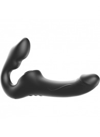 Черный безремневой страпон с 3 моторами - Ibiza - купить с доставкой в Камышине