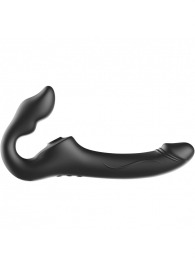 Черный безремневой страпон с 3 моторами - Ibiza - купить с доставкой в Камышине