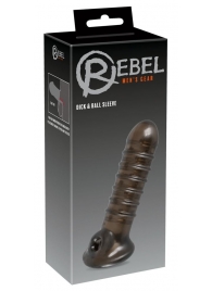 Насадка на пенис Rebel smoke с рёбрышками и отверстием под мошонку - Orion - в Камышине купить с доставкой