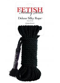 Черная веревка для фиксации Deluxe Silky Rope - 9,75 м. - Pipedream - купить с доставкой в Камышине