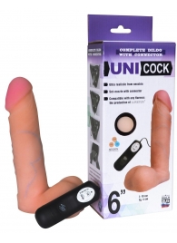 Фаллическая насадка Харнесс UNICOCK 6  с вибрацией - 18 см. - LOVETOY (А-Полимер) - купить с доставкой в Камышине