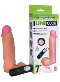 Фаллическая насадка Харнесс UNICOCK 7  с вибрацией - 19 см. - LOVETOY (А-Полимер) - купить с доставкой в Камышине