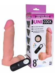 Фаллическая насадка Харнесс UNICOCK 8  с вибрацией - 20 см. - LOVETOY (А-Полимер) - купить с доставкой в Камышине