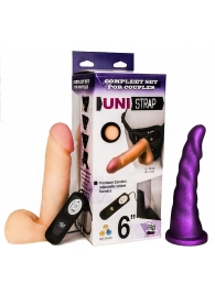 Вибрострапон с двумя насадками UniStrap - 18 и 18 см. - LOVETOY (А-Полимер) - купить с доставкой в Камышине