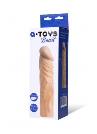Насадка с ярко выраженной головкой и рельефным стволом - 19 см. - A-toys - в Камышине купить с доставкой