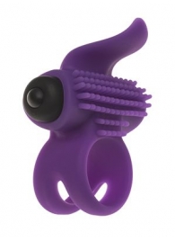 Эрекционное кольцо с подхватом мошонки и стимуляцией клитора Bullet Lastic Ring - Adrien Lastic - в Камышине купить с доставкой