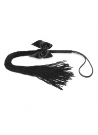 Чёрная плётка Lilly Whip Bijoux - Bijoux Indiscrets - купить с доставкой в Камышине