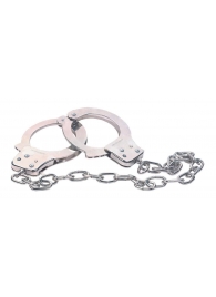 Наручники из металла с длинной цепочкой CHROME HANDCUFFS METAL HANDCUFFS W. KEY - NMC - купить с доставкой в Камышине