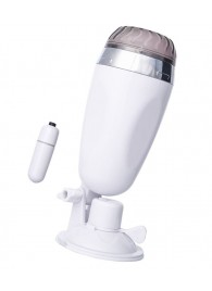 Мастурбатор-вагина в белой колбе с присоской и встраиваемой вибропулей - A-toys - в Камышине купить с доставкой