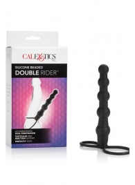 Насадка на пенис для двойного проникновения Silicone Beaded Double Rider - 14 см. - California Exotic Novelties - в Камышине купить с доставкой