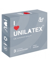 Презервативы с рёбрами Unilatex Ribbed - 3 шт. - Unilatex - купить с доставкой в Камышине