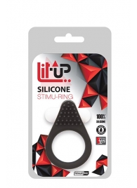 Чёрное эрекционное кольцо LIT-UP SILICONE STIMU RING 1 BLACK - Dream Toys - в Камышине купить с доставкой