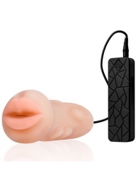 Мастурбатор-ротик с вибрацией REALSTUFF VIBRATING MASTURBATOR MOUTH - Dream Toys - в Камышине купить с доставкой