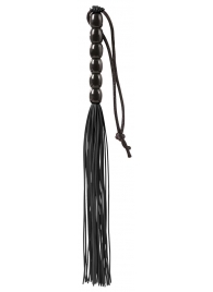 Чёрная мини-плеть из резины Rubber Mini Whip - 22 см. - Blush Novelties - купить с доставкой в Камышине