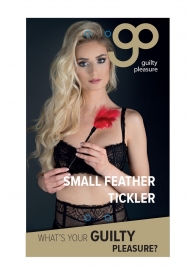 Пластиковая метелочка с красными пёрышками Small Feather Tickler - 32 см. - Blush Novelties - купить с доставкой в Камышине