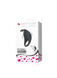 Чёрное эрекционное кольцо с вибрацией Rabbit Vibrator - Baile - в Камышине купить с доставкой