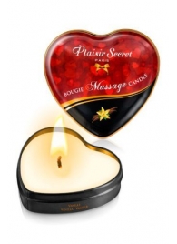 Массажная свеча с ароматом ванили Bougie Massage Candle - 35 мл. - Plaisir Secret - купить с доставкой в Камышине