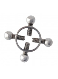 Серебристые зажимы для сосков на винтах - ToyFa - купить с доставкой в Камышине