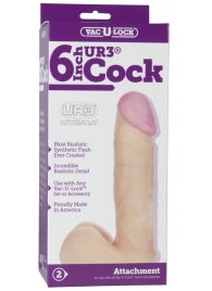 Ультра реалистичная насадка Vac-U-Lock  6  ULTRASKYN Cock - 17,3 см. - Doc Johnson - купить с доставкой в Камышине