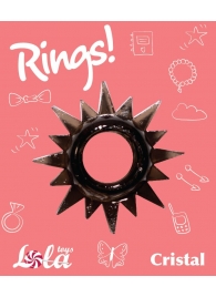 Чёрное эрекционное кольцо Rings Cristal - Lola Games - в Камышине купить с доставкой