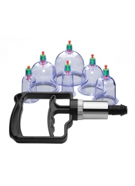 Набор помп для стимуляции Sukshen 6 Piece Cupping Set with Acu-Points - XR Brands