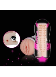 Мастурбатор-вагина Sex In A Can Vibra Vagina Tunnel - Lovetoy - в Камышине купить с доставкой