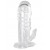 Прозрачная гелевая насадка с клиторальным отростком - 13 см. - Toyfa Basic - в Камышине купить с доставкой