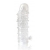 Закрытая прозрачная рельефная насадка Crystal sleeve - 13 см. - Erowoman-Eroman - в Камышине купить с доставкой